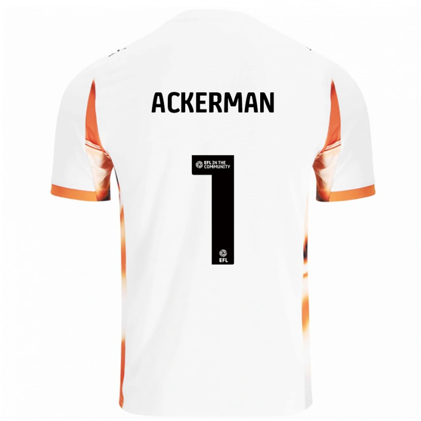 Danxen Men Emily Ackerman #1 White Orange Black Away Jersey 2025/26 T-Shirt
