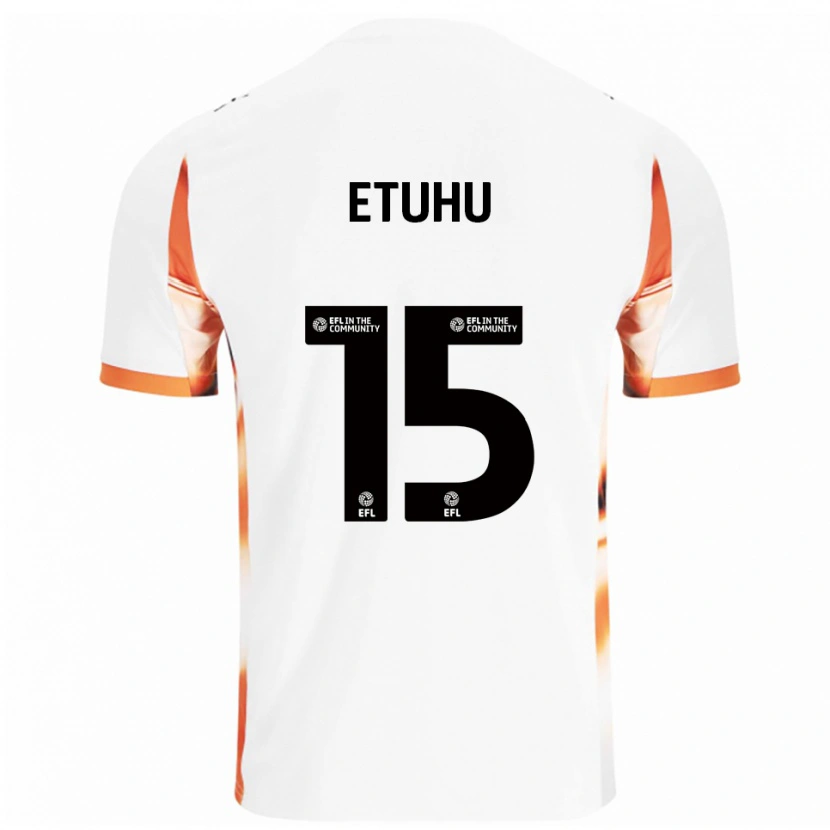 Danxen Men Zaccai Etuhu #15 White Orange Black Away Jersey 2025/26 T-Shirt