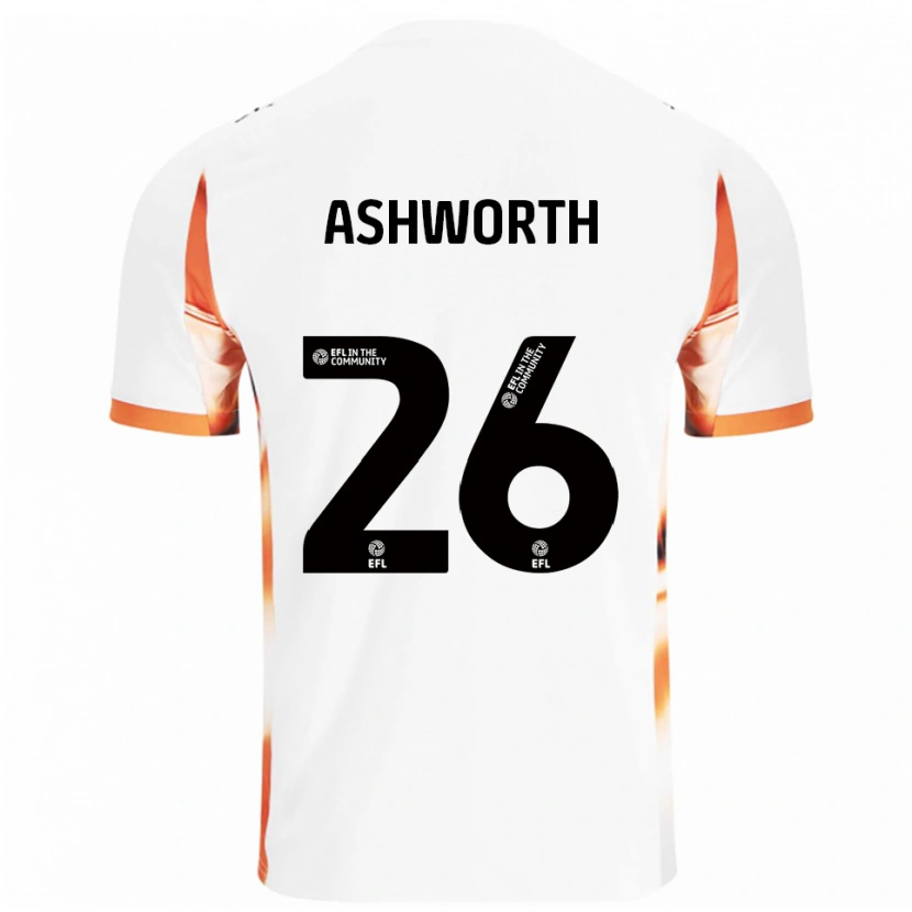 Danxen Men Zac Ashworth #26 White Orange Black Away Jersey 2025/26 T-Shirt