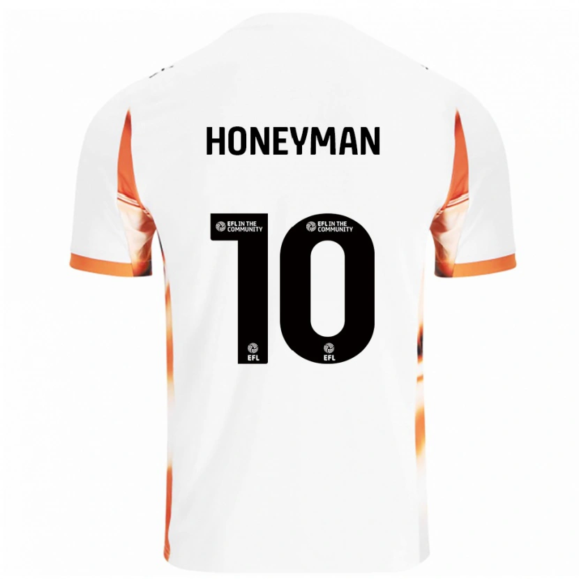 Danxen Men George Honeyman #10 White Orange Black Away Jersey 2025/26 T-Shirt