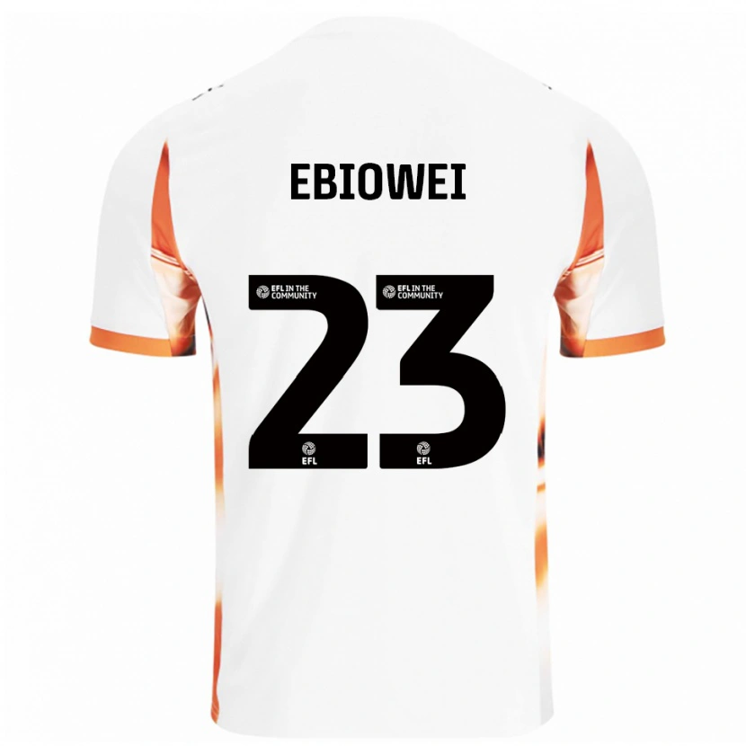 Danxen Men Malcolm Ebiowei #23 White Orange Black Away Jersey 2025/26 T-Shirt