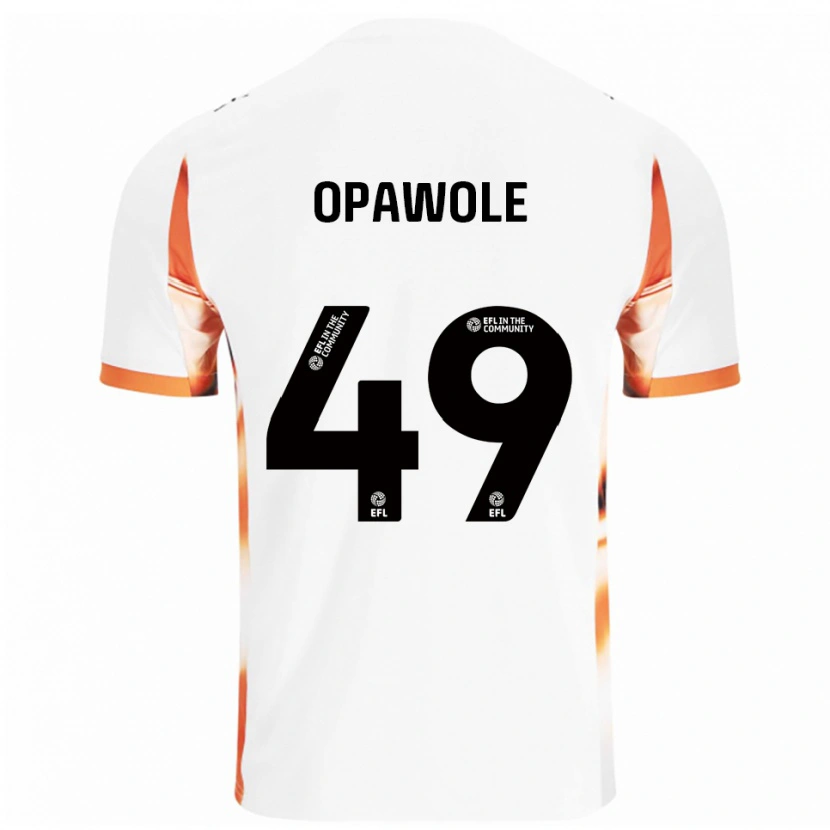 Danxen Men Johnson Opawole #49 White Orange Black Away Jersey 2025/26 T-Shirt