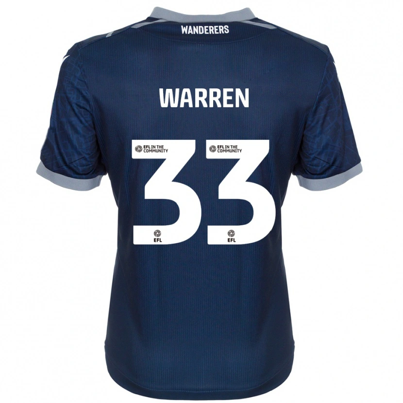 Danxen Men Charlie Warren #33 Navy Gray Away Jersey 2025/26 T-Shirt