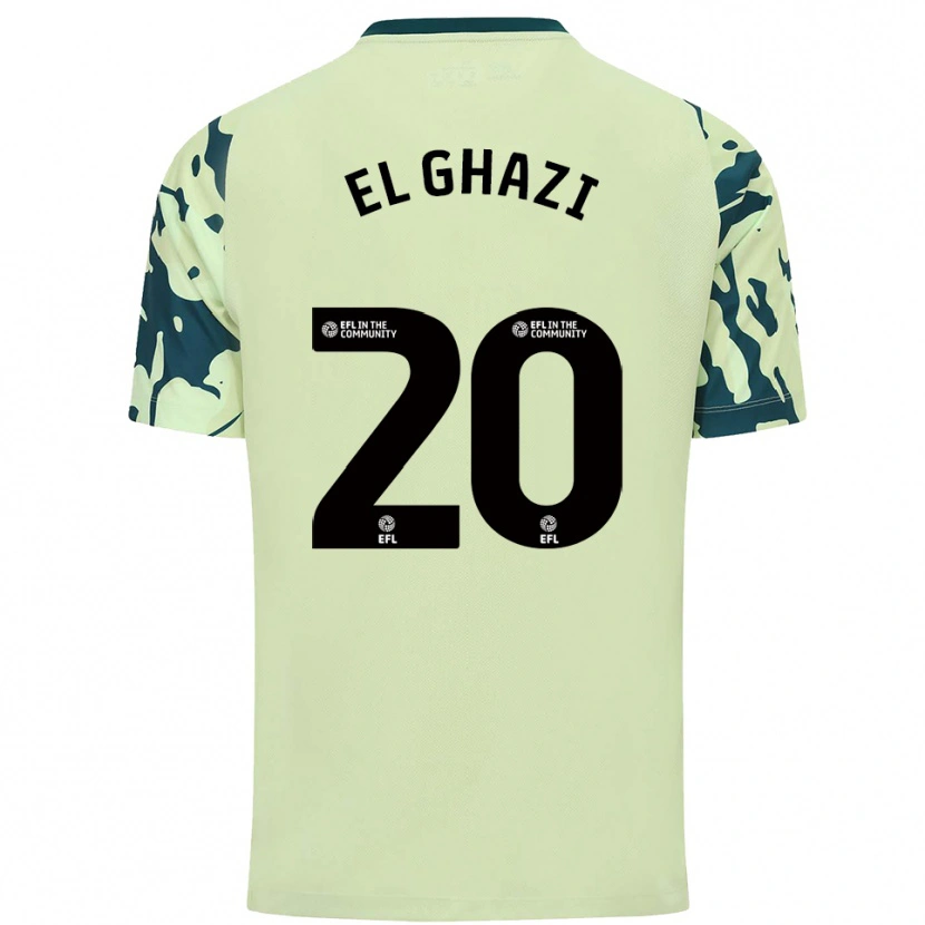 Danxen Men Anwar El Ghazi #20 Dark Green Away Jersey 2025/26 T-Shirt