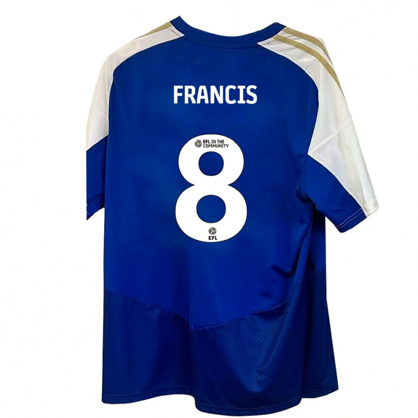 Danxen Men Ed Francis #8 Blue White Gold Away Jersey 2025/26 T-Shirt