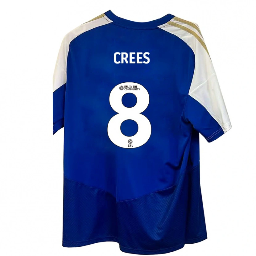 Danxen Men Harry Crees #8 Blue White Gold Away Jersey 2025/26 T-Shirt