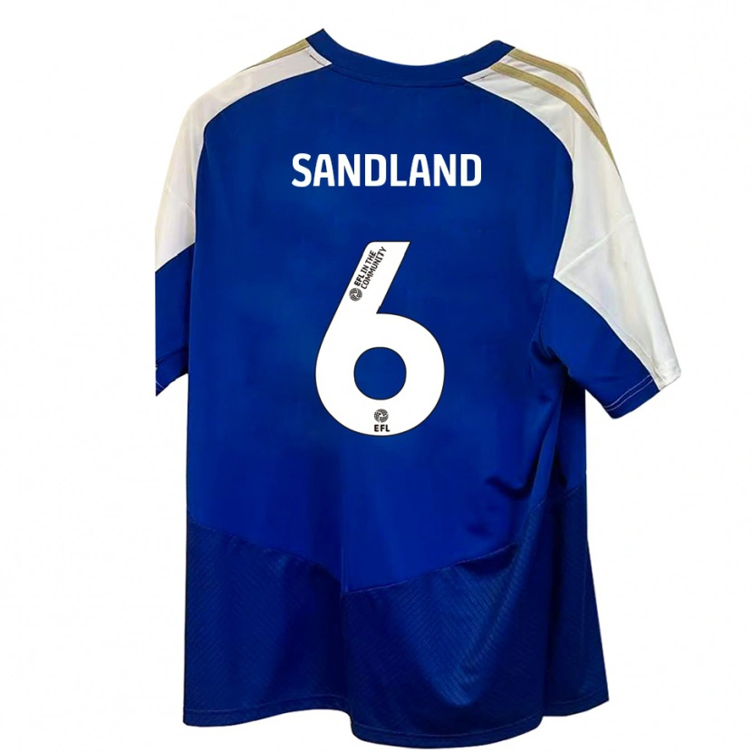 Danxen Men Jessica Sandland #6 Blue White Gold Away Jersey 2025/26 T-Shirt