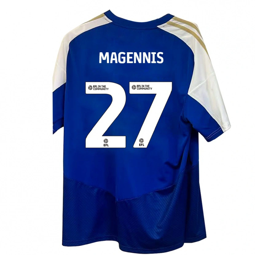 Danxen Men Josh Magennis #27 Blue White Gold Away Jersey 2025/26 T-Shirt