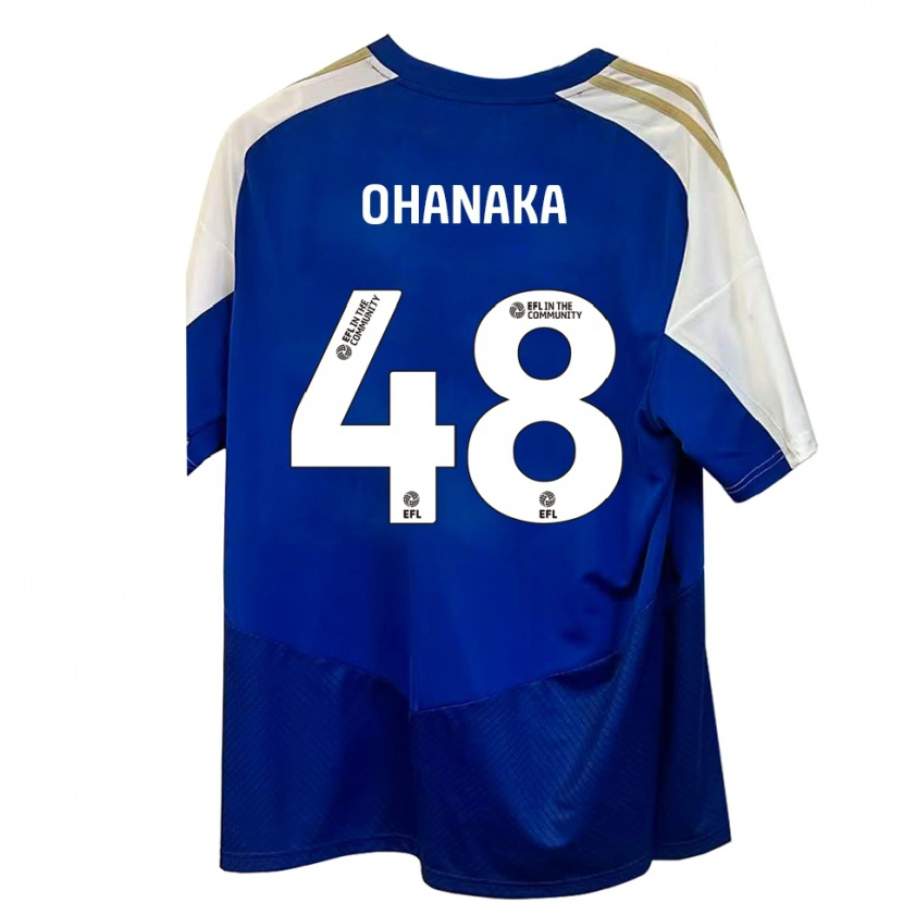 Danxen Men Santino Ohanaka #48 Blue White Gold Away Jersey 2025/26 T-Shirt