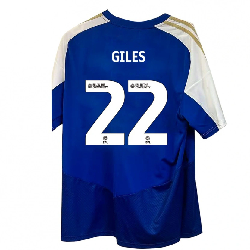 Danxen Men Olivia Giles #22 Blue White Gold Away Jersey 2025/26 T-Shirt