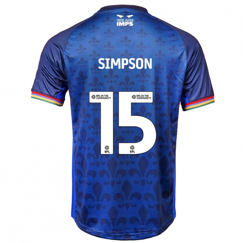 Danxen Men John Simpson #15 Blue Navy Away Jersey 2025/26 T-Shirt