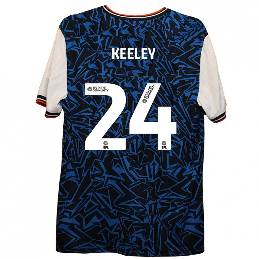 Danxen Men Josh Keeley #24 Blue Black White Away Jersey 2025/26 T-Shirt