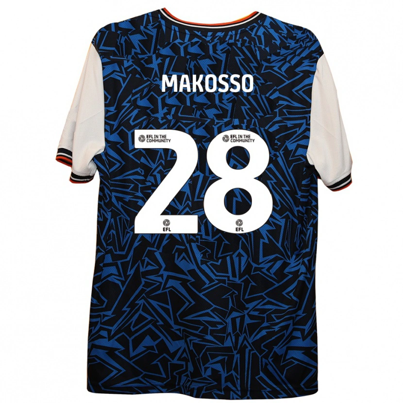 Danxen Men Christ Makosso #28 Blue Black White Away Jersey 2025/26 T-Shirt
