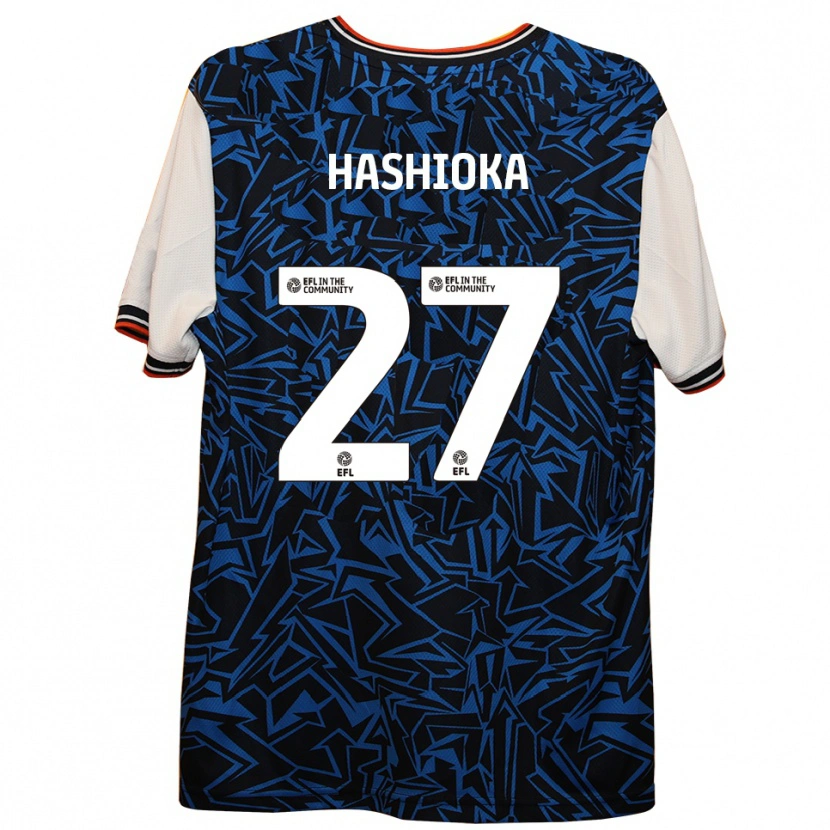 Danxen Men Daiki Hashioka #27 Blue Black White Away Jersey 2025/26 T-Shirt