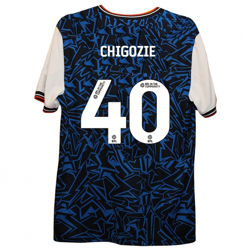Danxen Men Christian Chigozie #40 Blue Black White Away Jersey 2025/26 T-Shirt