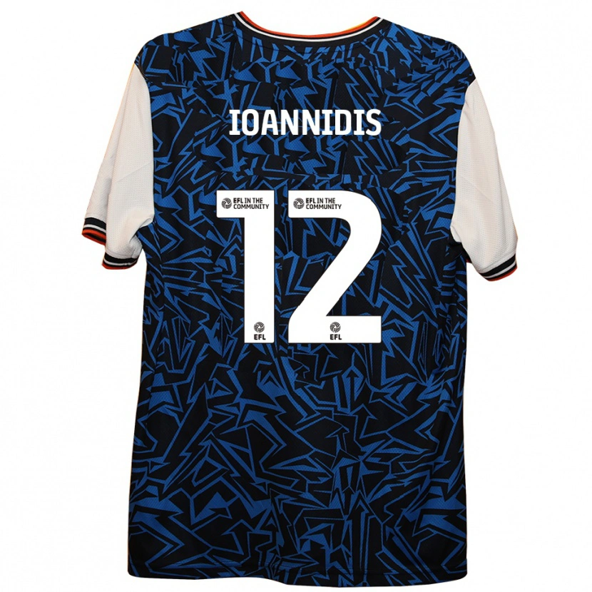Danxen Men Zacharias Ioannidis #12 Blue Black White Away Jersey 2025/26 T-Shirt