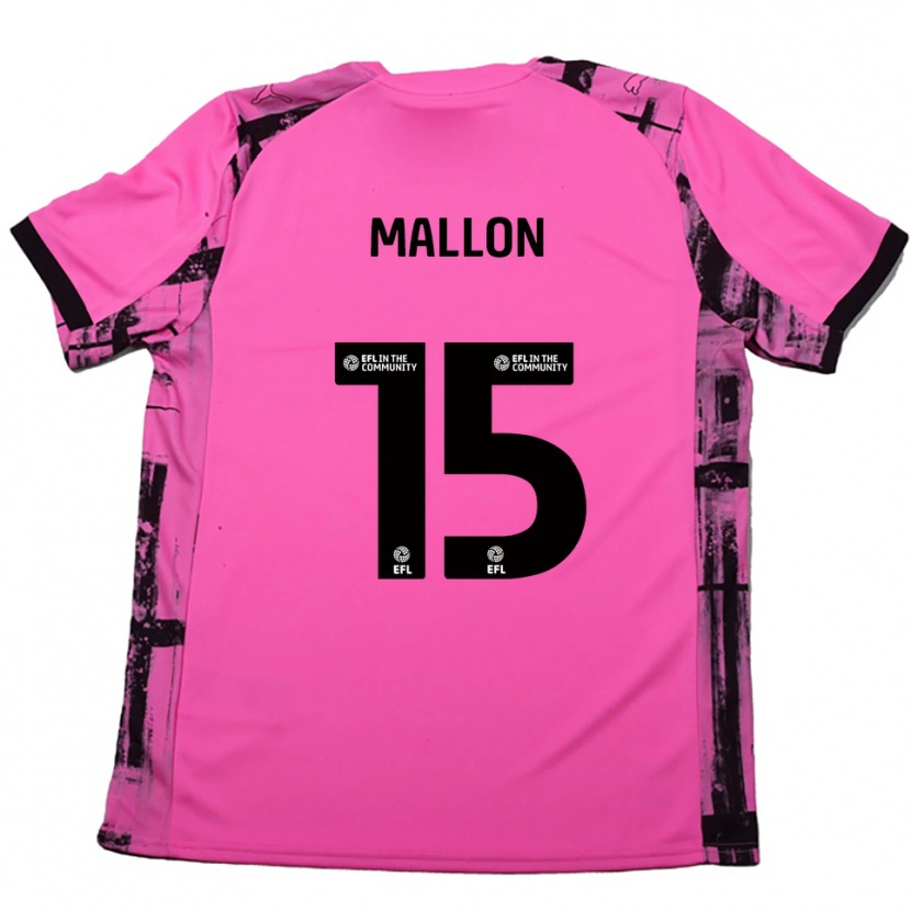 Danxen Men Paris Mallon #15 Rose Red Black Away Jersey 2025/26 T-Shirt