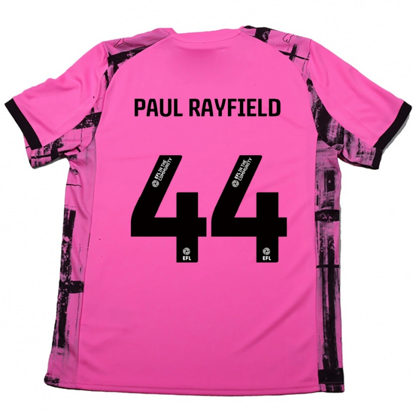 Danxen Men Josh Paul Rayfield #44 Rose Red Black Away Jersey 2025/26 T-Shirt