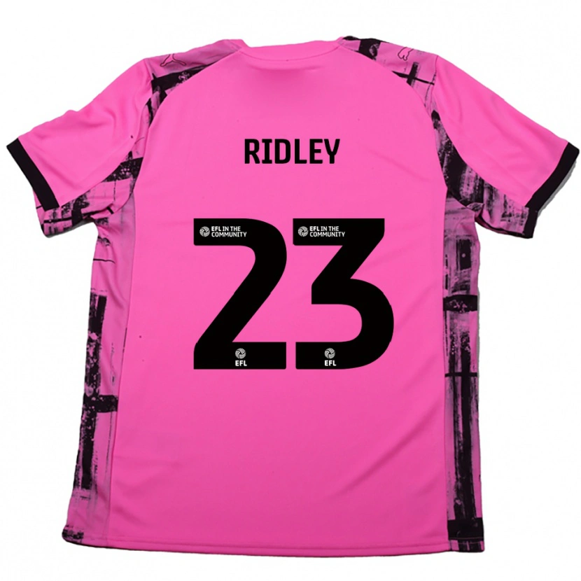 Danxen Men Paige Ridley #23 Rose Red Black Away Jersey 2025/26 T-Shirt
