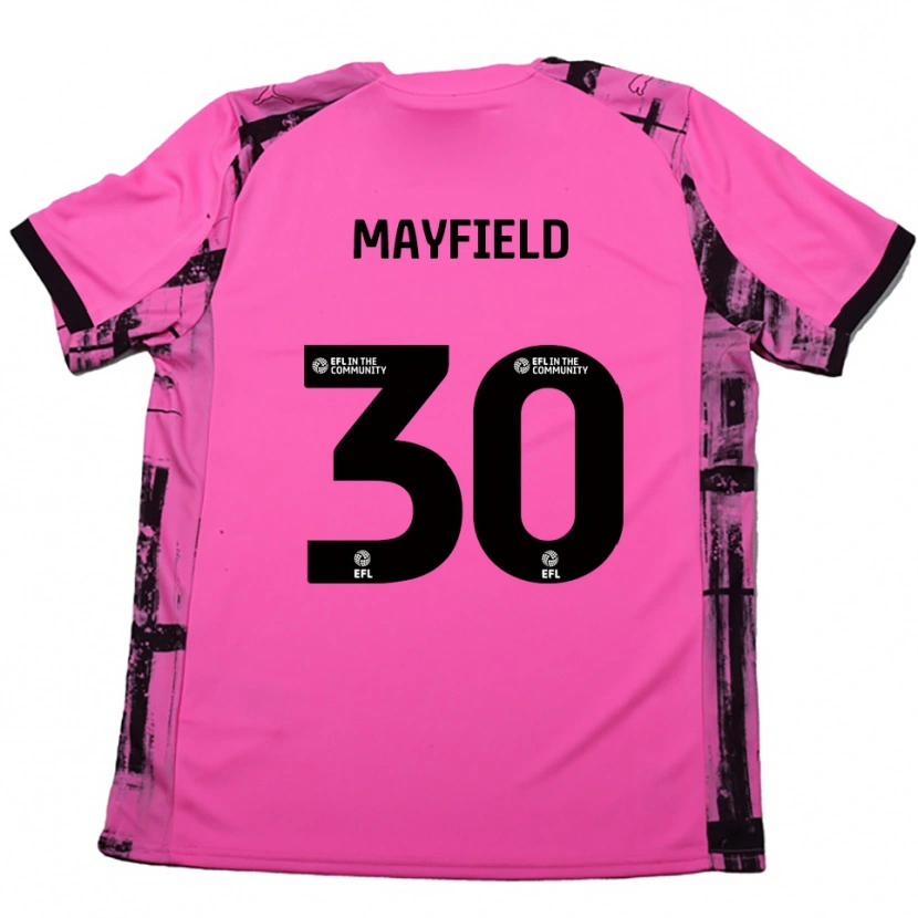 Danxen Men Holly Mayfield #30 Rose Red Black Away Jersey 2025/26 T-Shirt