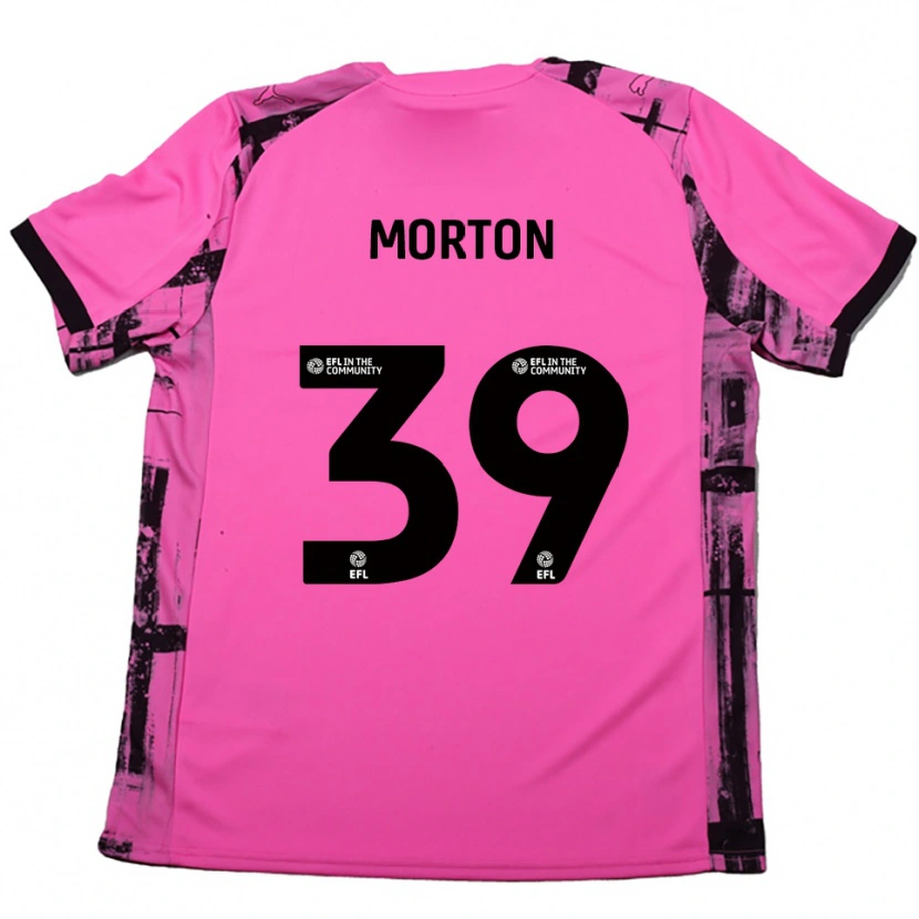 Danxen Men Callum Morton #39 Rose Red Black Away Jersey 2025/26 T-Shirt