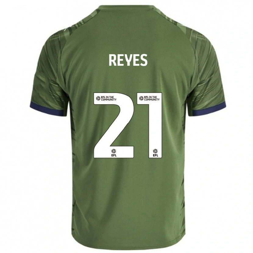 Danxen Men Vicente Reyes #21 Green White Away Jersey 2025/26 T-Shirt