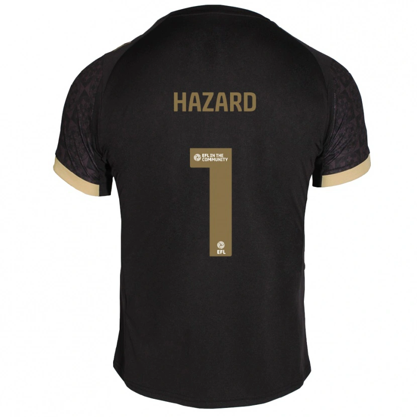 Danxen Men Conor Hazard #1 Black Gold Away Jersey 2025/26 T-Shirt
