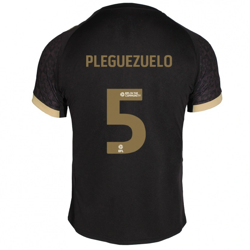 Danxen Men Julio Pleguezuelo #5 Black Gold Away Jersey 2025/26 T-Shirt