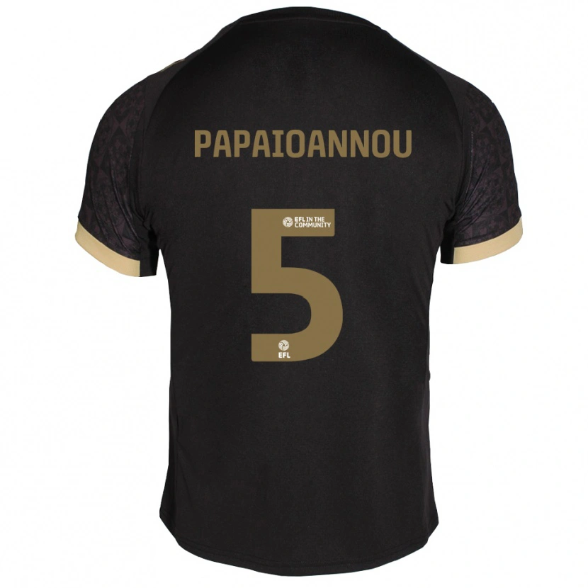 Danxen Men Panagiota Papaioannou #5 Black Gold Away Jersey 2025/26 T-Shirt