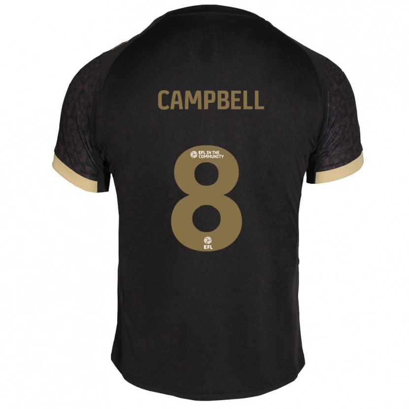 Danxen Men Sebastian Campbell #8 Black Gold Away Jersey 2025/26 T-Shirt