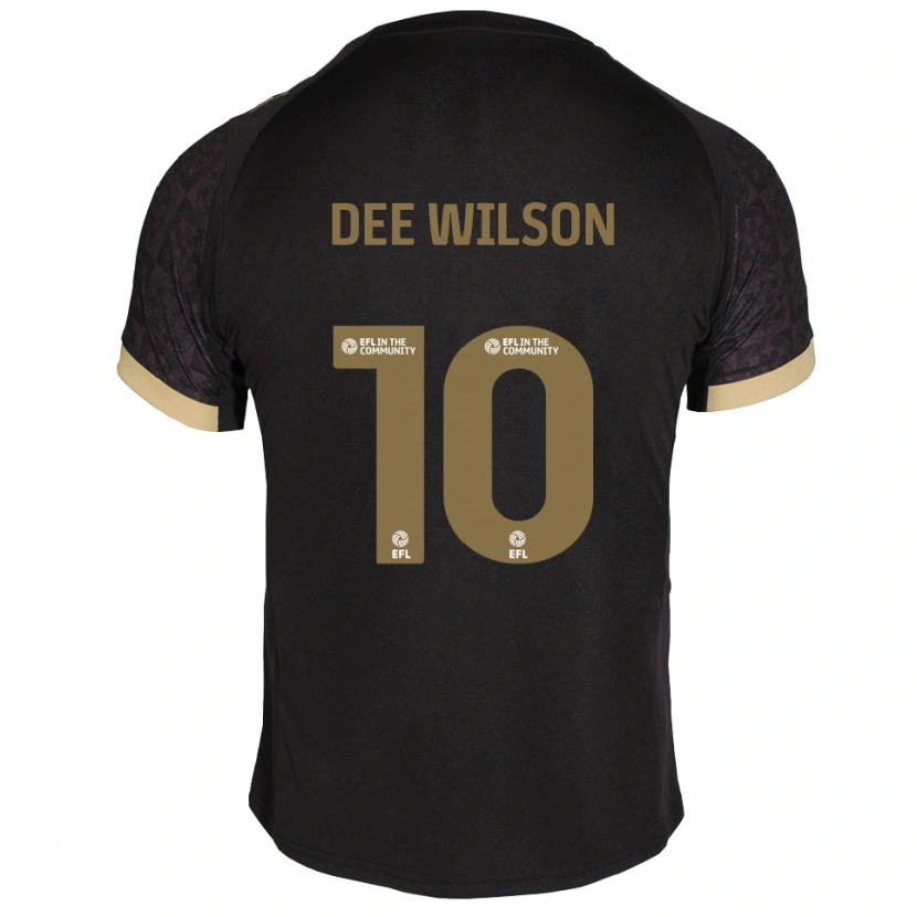 Danxen Men Georgia Dee Wilson #10 Black Gold Away Jersey 2025/26 T-Shirt