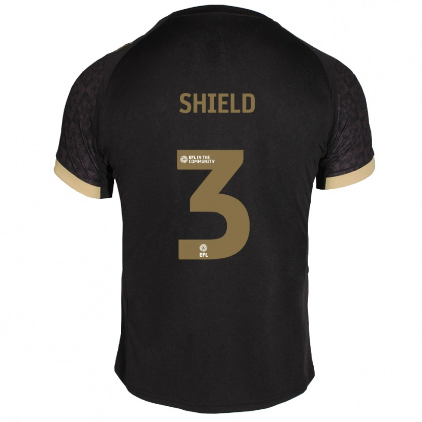 Danxen Men Harry Shield #3 Black Gold Away Jersey 2025/26 T-Shirt