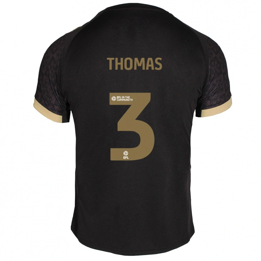 Danxen Men Roxylea Thomas #3 Black Gold Away Jersey 2025/26 T-Shirt