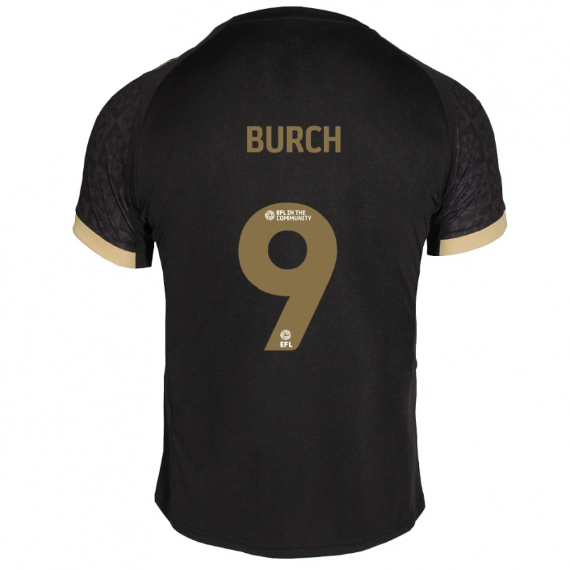 Danxen Men Kian Burch #9 Black Gold Away Jersey 2025/26 T-Shirt