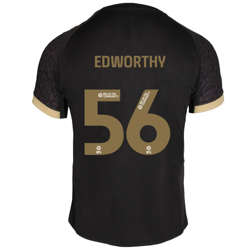 Danxen Men Kieran Edworthy #56 Black Gold Away Jersey 2025/26 T-Shirt