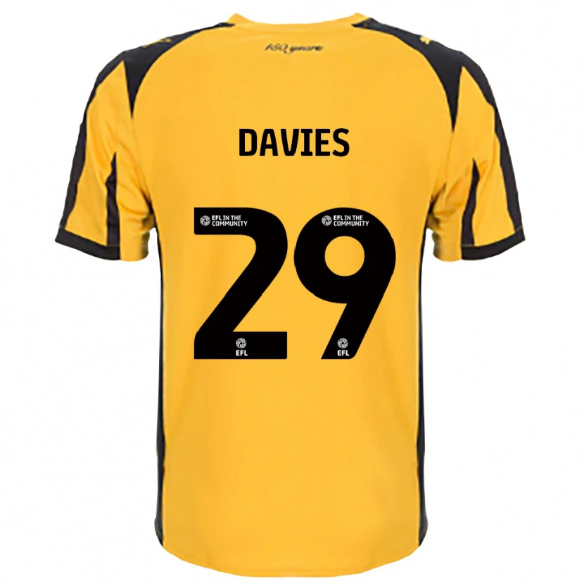Danxen Men Arron Davies #29 Orange Black Away Jersey 2025/26 T-Shirt