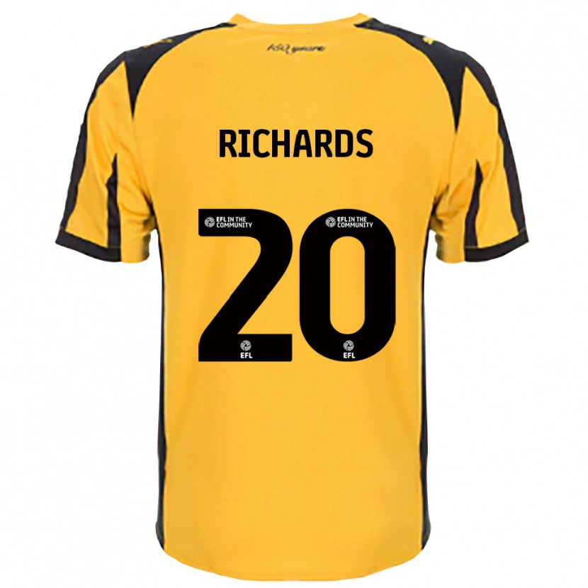 Danxen Men Rico Richards #20 Orange Black Away Jersey 2025/26 T-Shirt