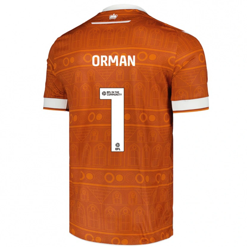 Danxen Men Emily Orman #1 Orange White Away Jersey 2025/26 T-Shirt