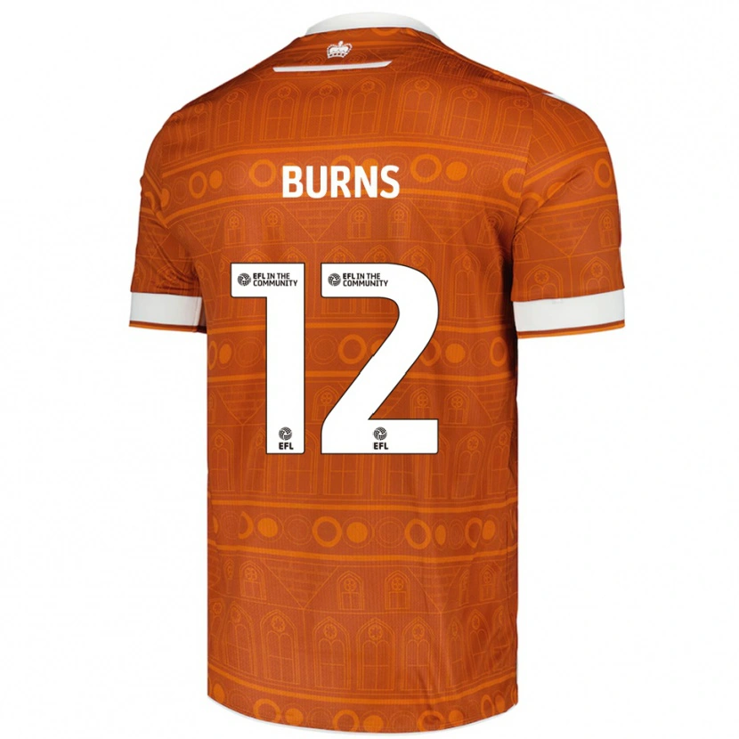 Danxen Men Finley Burns #12 Orange White Away Jersey 2025/26 T-Shirt