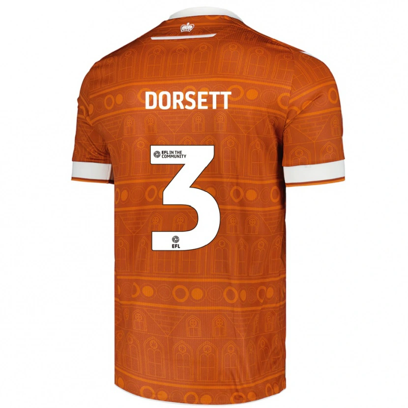 Danxen Men Jeriel Dorsett #3 Orange White Away Jersey 2025/26 T-Shirt