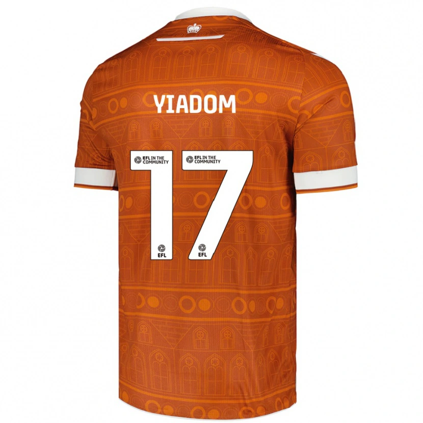 Danxen Men Andy Yiadom #17 Orange White Away Jersey 2025/26 T-Shirt