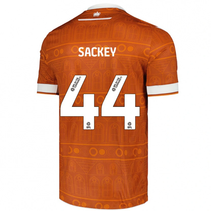Danxen Men Tyler Sackey #44 Orange White Away Jersey 2025/26 T-Shirt