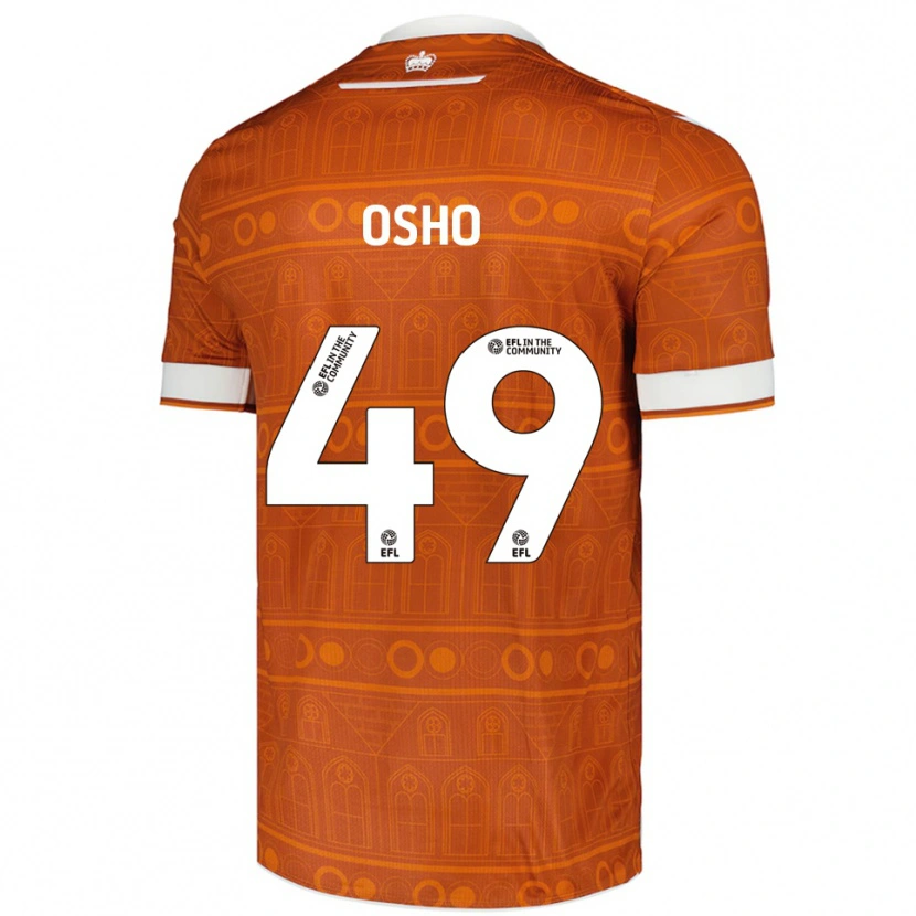 Danxen Men Emmanuel Osho #49 Orange White Away Jersey 2025/26 T-Shirt