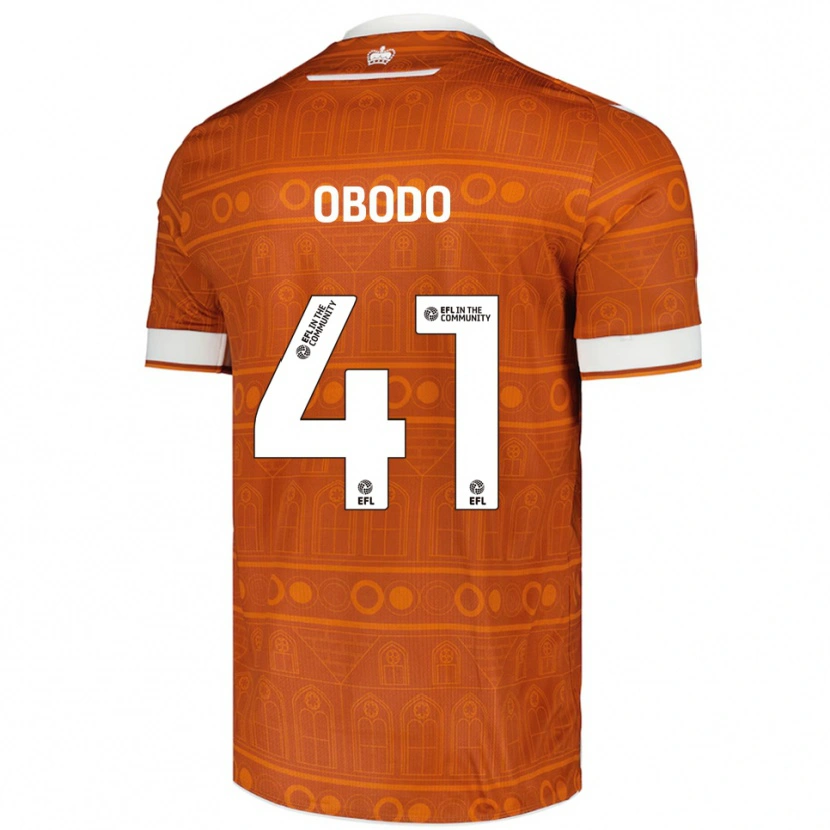 Danxen Men Miles Obodo #41 Orange White Away Jersey 2025/26 T-Shirt