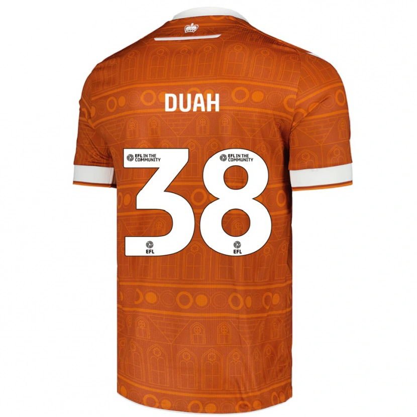 Danxen Men Philip Duah #38 Orange White Away Jersey 2025/26 T-Shirt