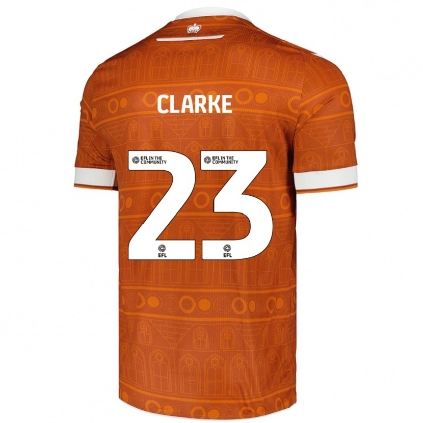 Danxen Men John Clarke #23 Orange White Away Jersey 2025/26 T-Shirt