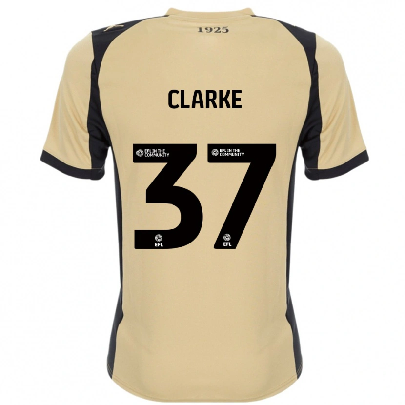Danxen Men James Clarke #37 Gold Black Away Jersey 2025/26 T-Shirt
