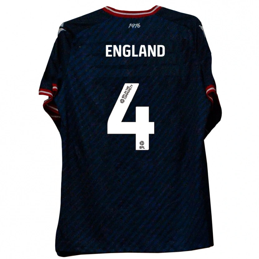 Danxen Men Riley England #4 Navy Red Away Jersey 2025/26 T-Shirt