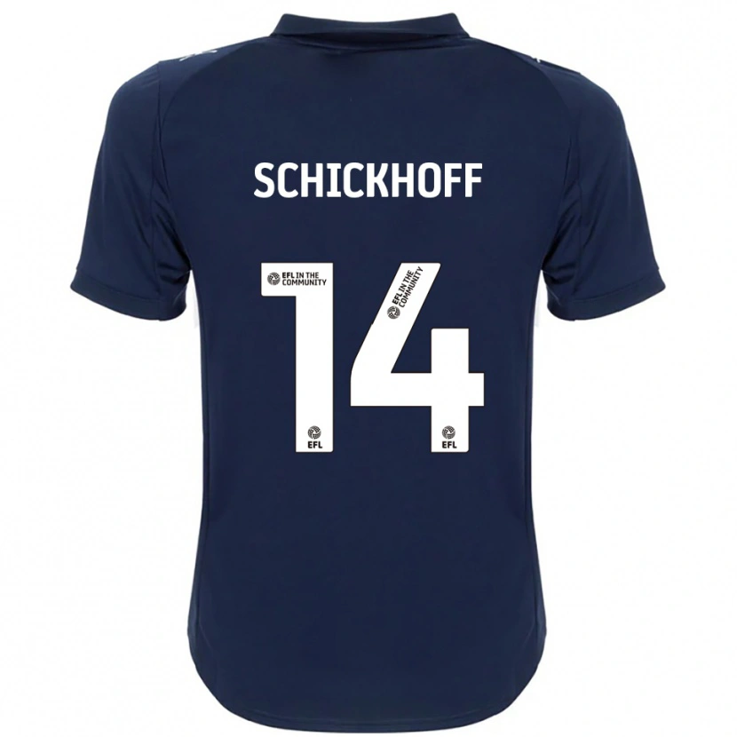 Danxen Men Ella Schickhoff #14 Navy White Away Jersey 2025/26 T-Shirt