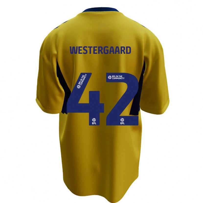 Danxen Men Magnus Westergaard #42 Yellow Blue Away Jersey 2025/26 T-Shirt